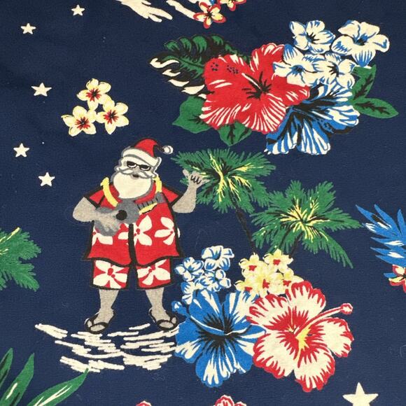 Free Planet Button Up Shirt Mens Size 2X Short Sleeve Hawaiian Santa Beach Print - Picture 2 of 12